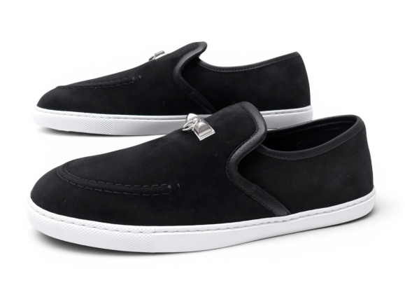 chaussures hermes mocassins jour 38.5 chevre noir