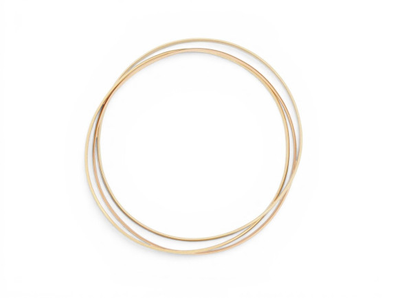 bracelet jonc 3 anneaux 19 cm en ors blanc jaune rose
