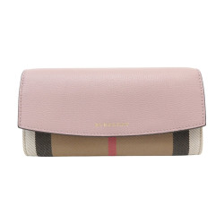  portefeuille burberry continental cuir rose