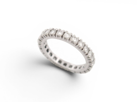 bague alliance americaine t55 24 diamants 2ct or blanc
