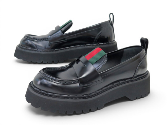 chaussures gucci mocassins thea bande web 806399