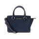 SAC A MAIN MICHAEL KORS SELMA MEDIUM BANDOULIERE EN CUIR SAFFIANO BLEU BAG 350€