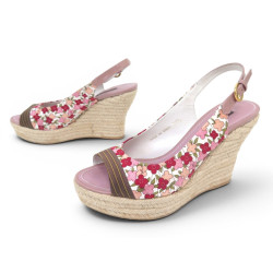 chaussures louis vuitton olivia compensees 37.5 fleurs