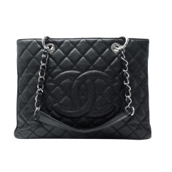 sac a main chanel shopping bag gm cabas cuir caviar