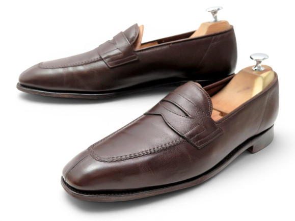 chaussures john lobb mocassins 8 42 en cuir marron
