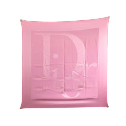 foulard christian dior soie rose 90 logo dior