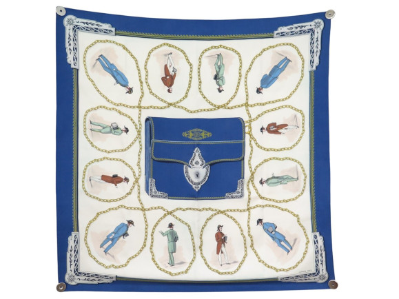foulard hermes cnep les banquiers 1955 carre