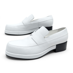  chaussures hermes mocassins klement 39 cuir blanc