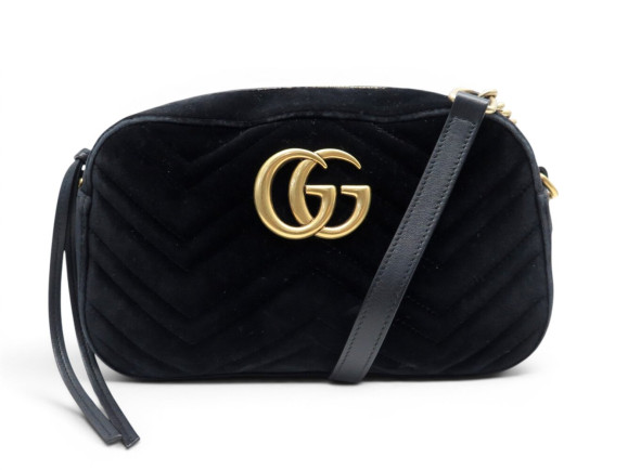 sac a main gucci marmont small 447632 en velours noir