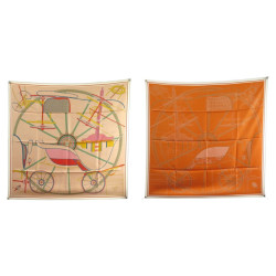  foulard hermes petit duc double face carre 90