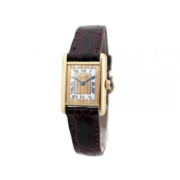 cartier vermeil tank quartz