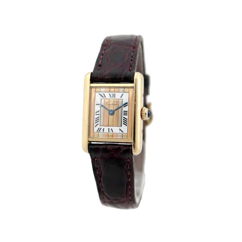 cartier vermeil tank strap