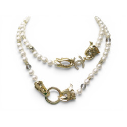  collier sautoir chanel dragon poisson logo cc
