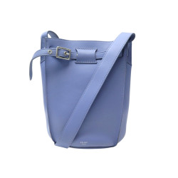 sac a main celine big bag bucket cuir bleu myosotis