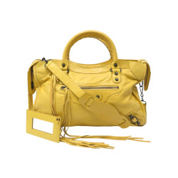 sac a main balenciaga le city medium 115748 cuir jaune
