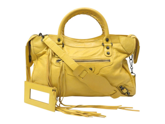 sac a main balenciaga le city medium 115748 cuir jaune