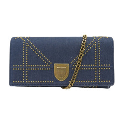  sac a main dior diorama en toile denim bleu