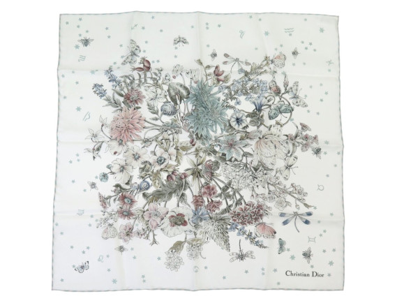 foulard christian dior jouy floral garden carre