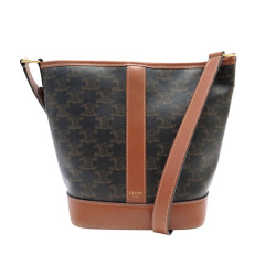 sac a main celine seau pm 191442 en toile triomphe et