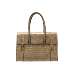  sac a main hermes drag cuir de crocodile beige