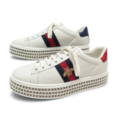baskets gucci ace plateforme strass swarovski 505995