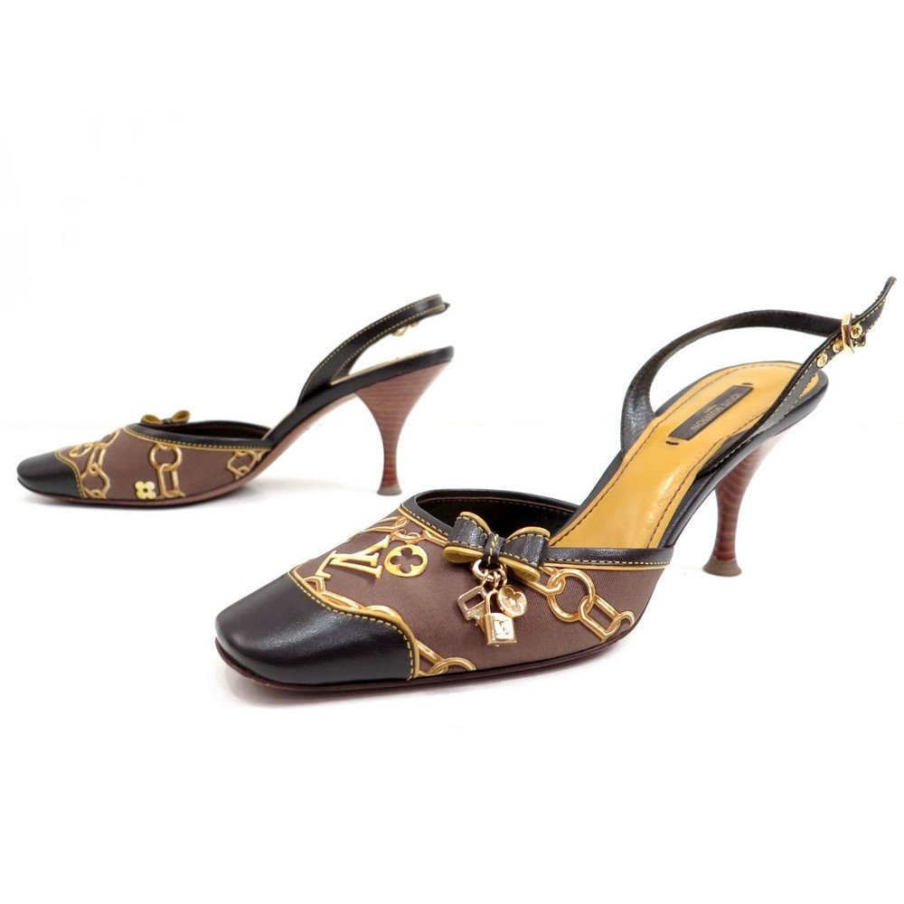 Sandales femme en cuir marron Louis Vuitton chaussures à talons