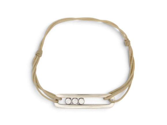 bracelet cordon messika care(s) or blanc 18k diamants