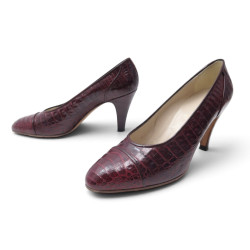  chaussures chanel escarpins en cuir de