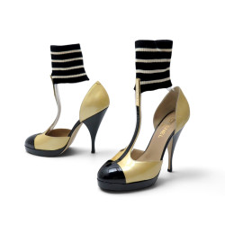 chaussures chanel g25892 escapins a chaussettes 40 en