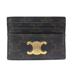 porte cartes celine triomphe toile 10l832cqh marron