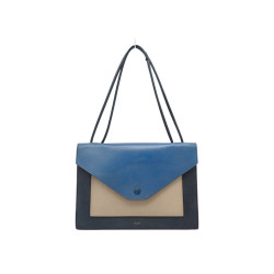 sac a main celine pocket medium en cuir tricolore bleu