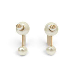  boucles d'oreilles dior tribales logo cd perles