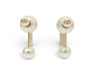  boucles d'oreilles dior tribales logo cd perles
