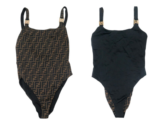 maillot de bain fendi 1 piece reversible logo