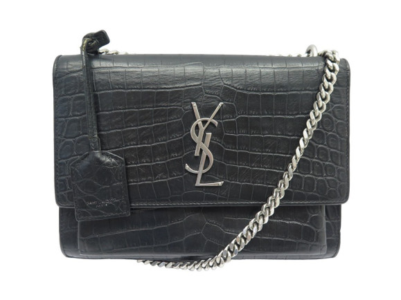 sac a main saint laurent sunset 442906 cuir noir facon