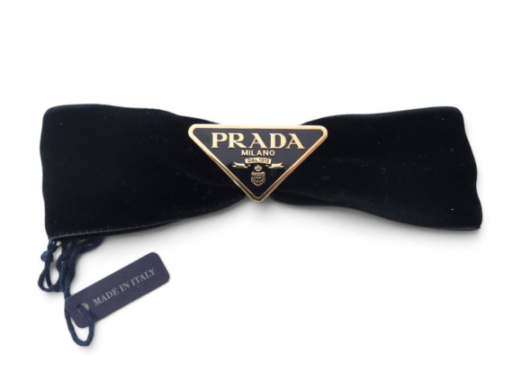 pince a cheveux prada 1if155 noeud en velours