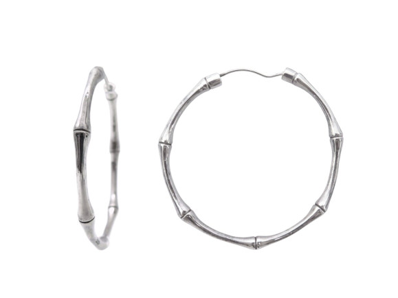 boucles d'oreilles gucci creoles bamboo en argent 925