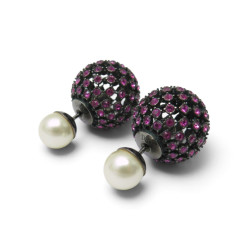 boucles d'oreilles dior tribales perle strass