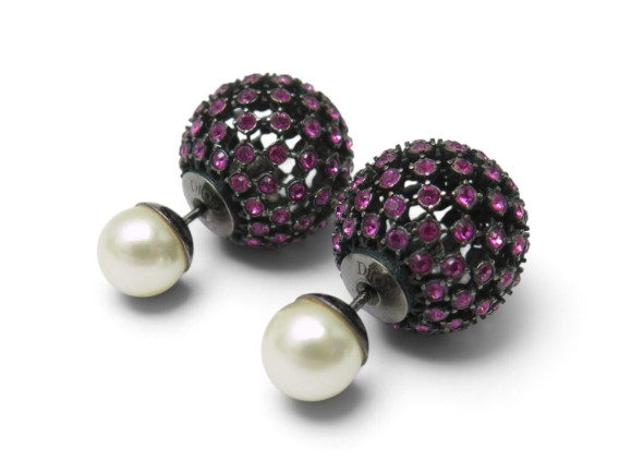boucles d'oreilles dior tribales perle strass