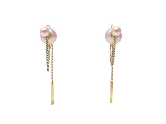 boucles d'oreilles dior tribales metal dore