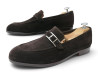 mocassins hermes monterey 41.5 daim marron boucle