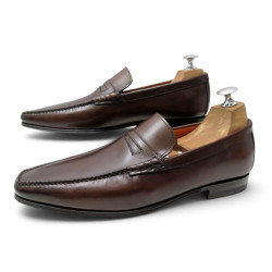  chaussures santoni mocassins penny 6.5 it 41.5 en