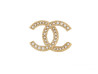  broche chanel logo cc perles 2024 en metal dore