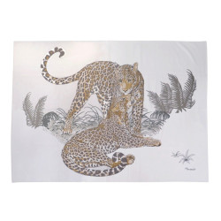 jete de canape hermes plaid jungle love en cachemire
