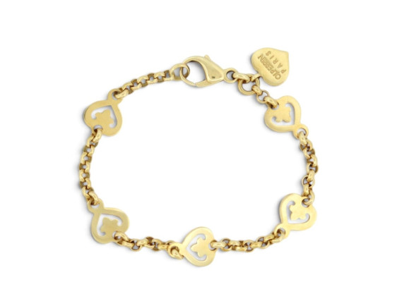 bracelet o.j. perrin legendes coeur le04 17 16cm or
