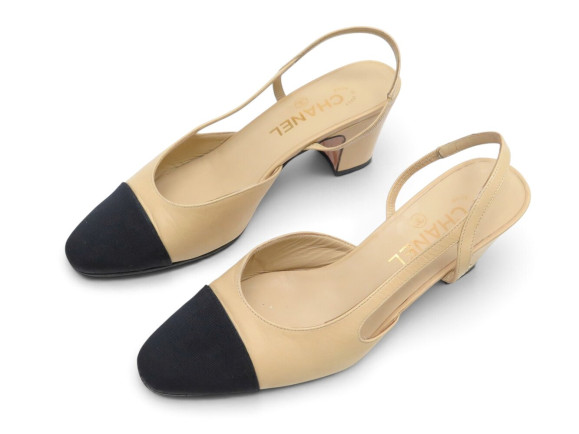 chaussures chanel escarpins slingbacks g31318 38 cuir