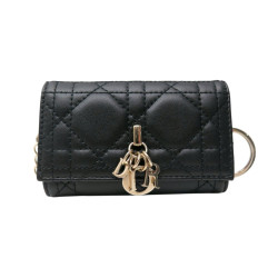  etui a cles lady dior cuir cannage noir porte