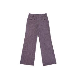  pantalon chanel tweed t38 boutons logo cc violet