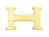 boucle de ceinture hermes h en metal dore poli pour