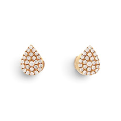  boucles d'oreilles djula grandes poires or rose